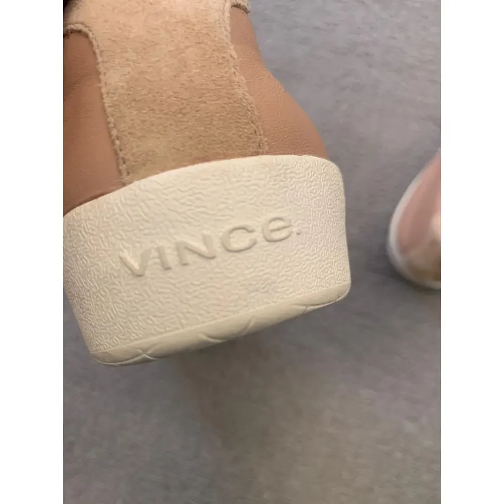 VINCE Women 7 Janna Suede Leather Low Top Lace Up‎ Sneaker